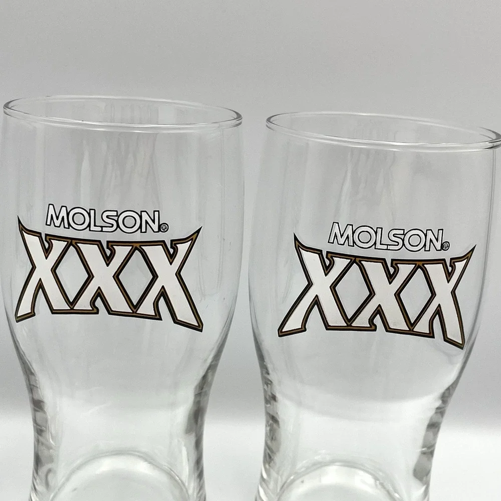Set of‎ 4 Molson XXX Beer Glasses 6¼